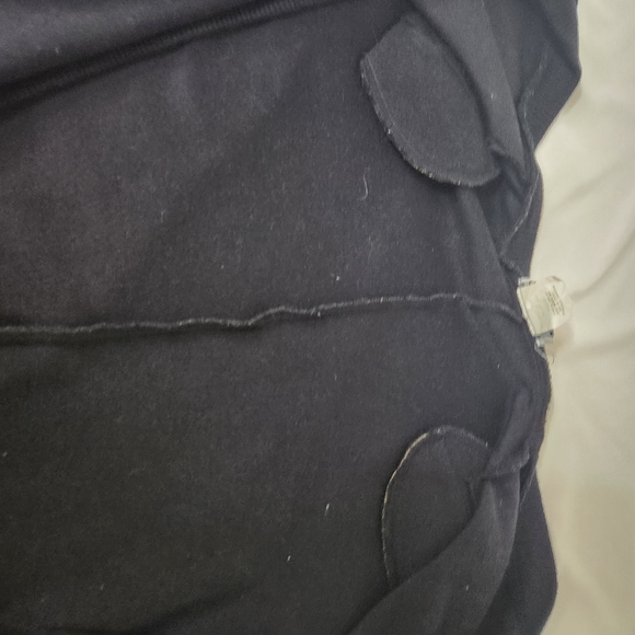 Vintage 80s Black Cardigan Size 12.  Made in USA Around Town brand shoulder pads - Picture 7 of 11